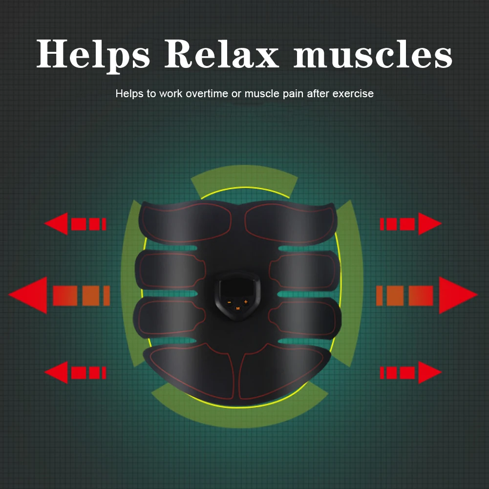 

USB Intelligent Digital Display Abdominal Muscle Stickers EMS Fitness Stickers Lazy Fitness Apparatus Abdominal Muscle Massager