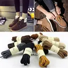 Круглые шнурки для обуви из парусины, кожи, красные, черные, желтые, белые, синие, коричневые, шнурки для обуви унисекс