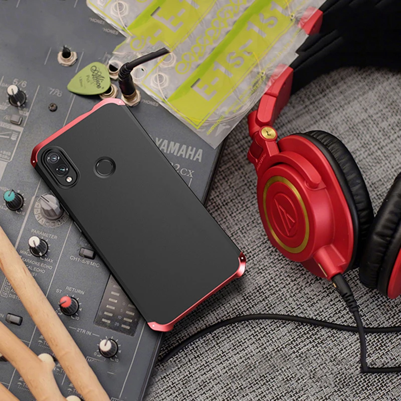 Текстурированная анти осенняя Металлическая Рамка PC задняя для Redmi Note 7 5 Note7 Global