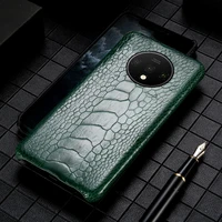 luxury genuine ostrich foot leather phone case for oneplus 10 pro 7t 7 pro 10r ace 9rt nord 8 pro 9 9r cover for one plus 9 pro