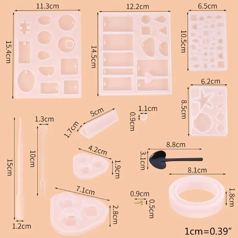

1Set Silicone Crystal Epoxy Hanging Ornaments Mold Pendant Casting Mould Handmade DIY Crafts Jewelry Making Tools