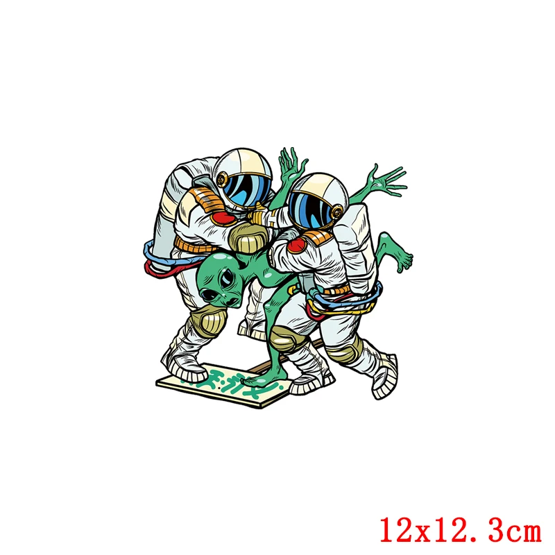 Наклейки на одежду с инопланетянином НЛО термонаклейки рисунком инопланетянина