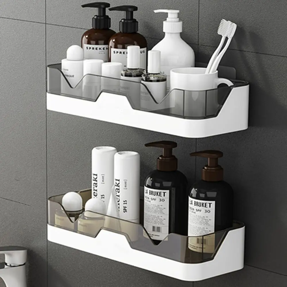 

Bathroom Shelf WC Shampoo Holder Shower Shelves Wall Mount Kitchen Storage Basket Makeup Home Organizer Bathroom Accessorie