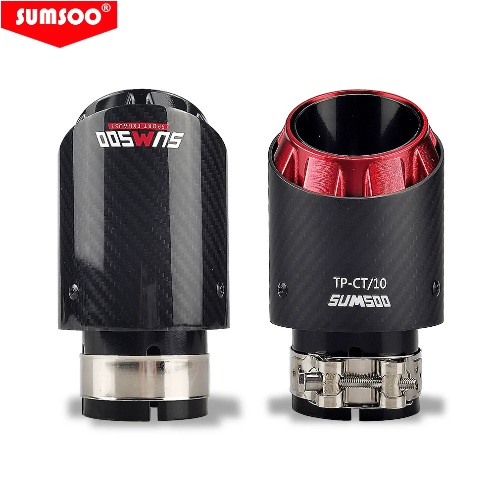 SUMSOO новый дизайн стильное углеродное волокно + черная нержавеющая сталь красное