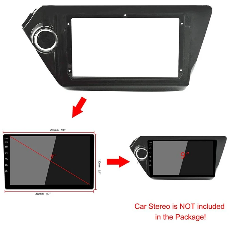 2 Din Автомобильная рама Fascia ДЛЯ Kia Rio3 Rio 3 K2 2010-2016 Автомобильный плеер с переходом