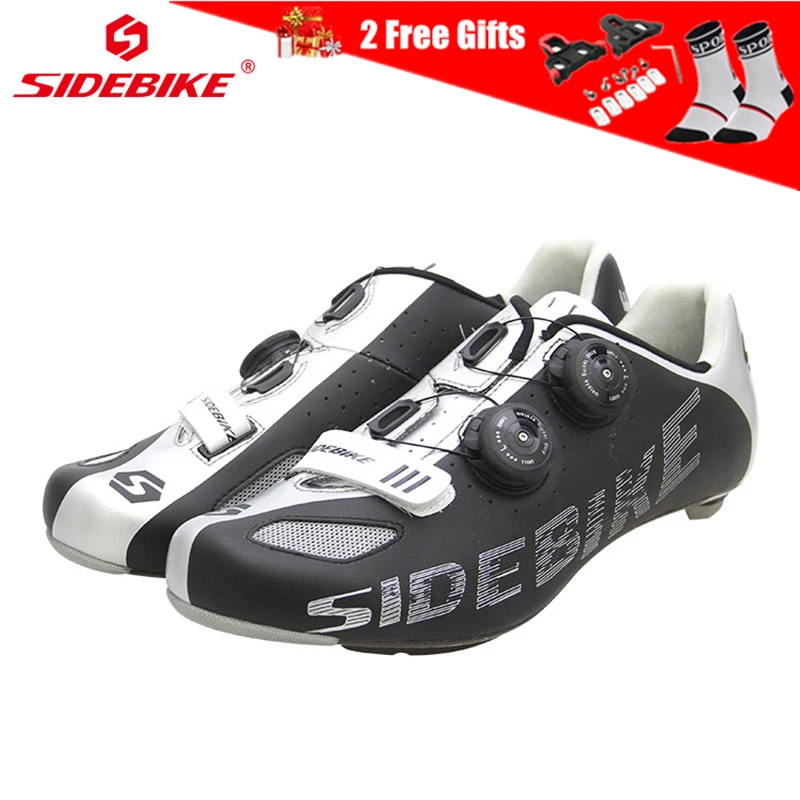 

SIDEBIKE Men's Cycling Shoes Road Bike Carbon Racing Bike Shoes Ultralight Self-locking Breathable Cycling Bicycle Shoes