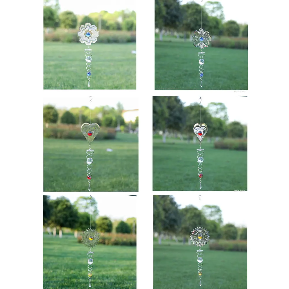 Wind Chimes Outdoor Crystal Ball Stainless Steel Mirror Hanging Chime For Home Party Bedroom Night Garden Decoration New | Дом и сад