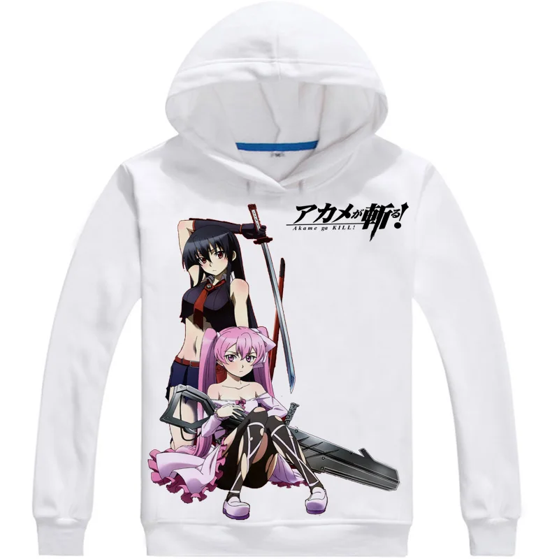 Akame ga KILL! Мужская Флисовая Толстовка с капюшоном принтом|Мужские толстовки и