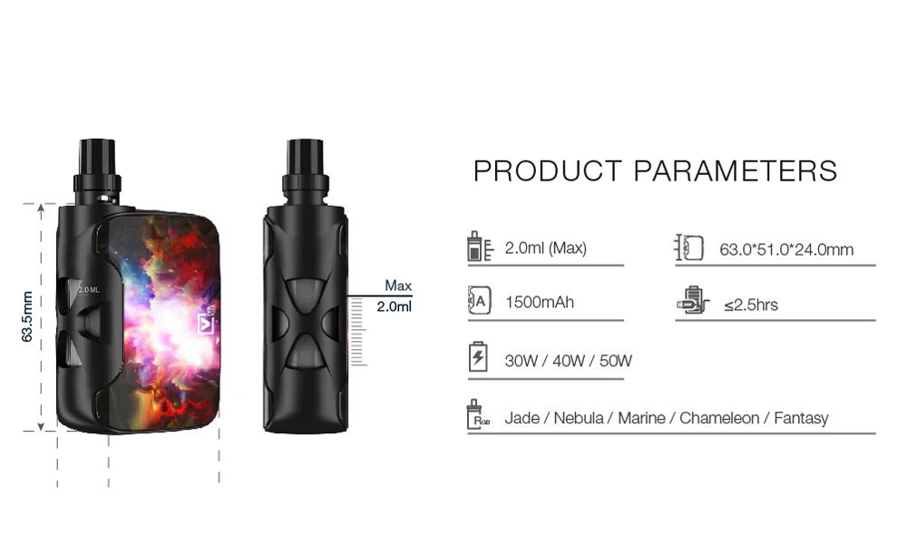 [12,12 с горячей продажей Vaptio Fusion SP/3,8 vape электронная сигарета, набор, все-в-одном 30/40/50 Вт 1500 мА/ч, 2,0 мл 0.25ohm крутящийся испаритель