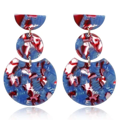 Cpop Модные Длинные акриловые серьги для женщин Подвесные с белой уксусной