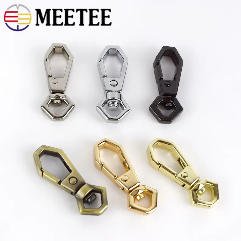 10/30 шт Meetee 7 мм Металлические пряжки для сумок ошейник карабины вертлюжные