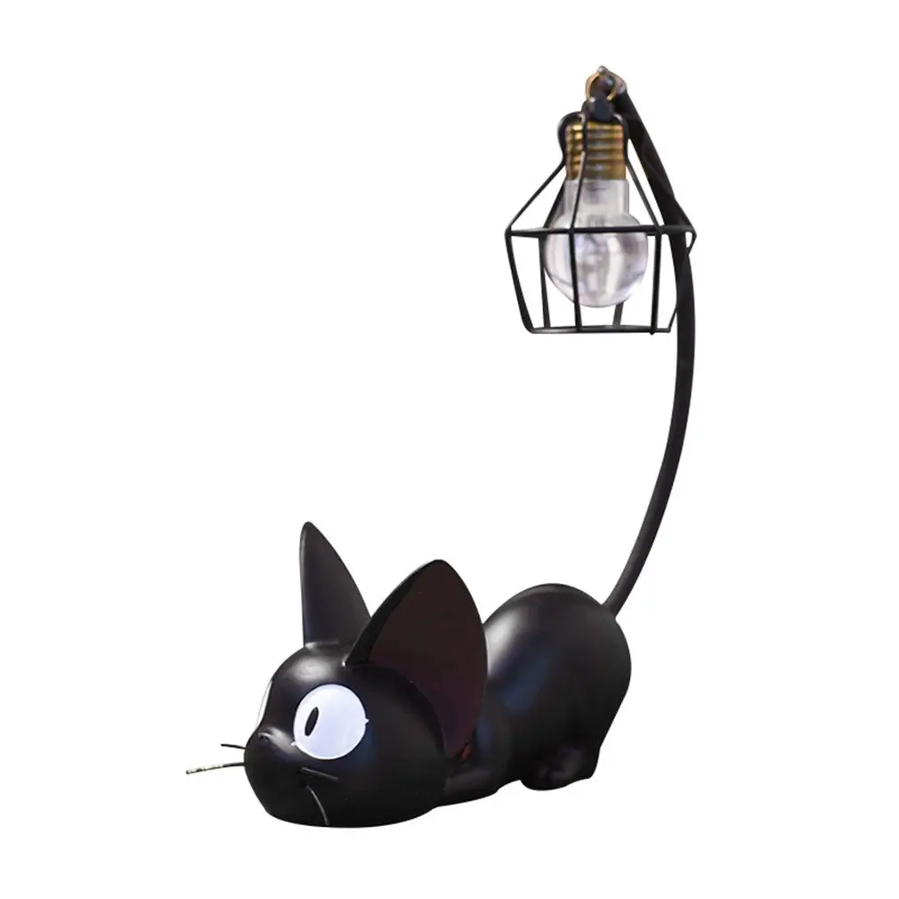 

Creative Magic Jiji Cat Night Light Home Resin Crafts Ornaments Home Desktop Decoration Ornaments