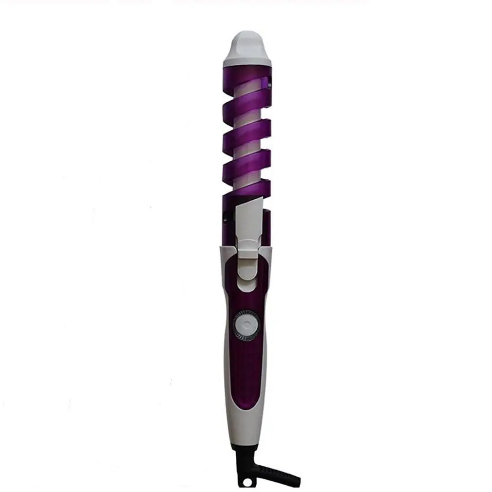 Purple Спиральные Автоматические щипцы для завивки груши с цветочной головкой, щипцы для завивки, анти-обжигающая машина для завивки, большая машина для завивки - Цвет: Purple
