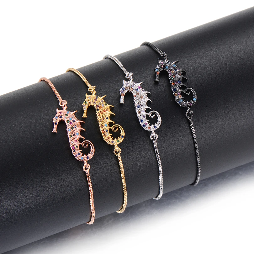 Женский браслет-цепочка Pipitree модный браслет из фианита и гиппокампа с