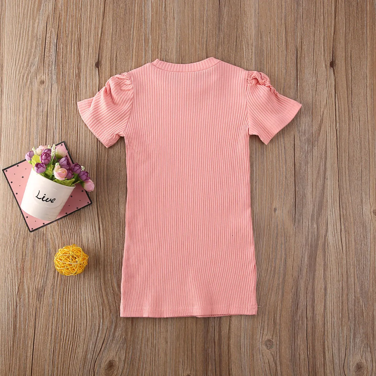 Платье для маленьких девочек с пышными рукавами облегающее Повседневное