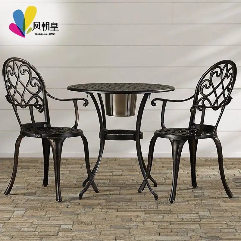 Литой алюминиевый уличный стол и стул один два стула комбинированный досуг