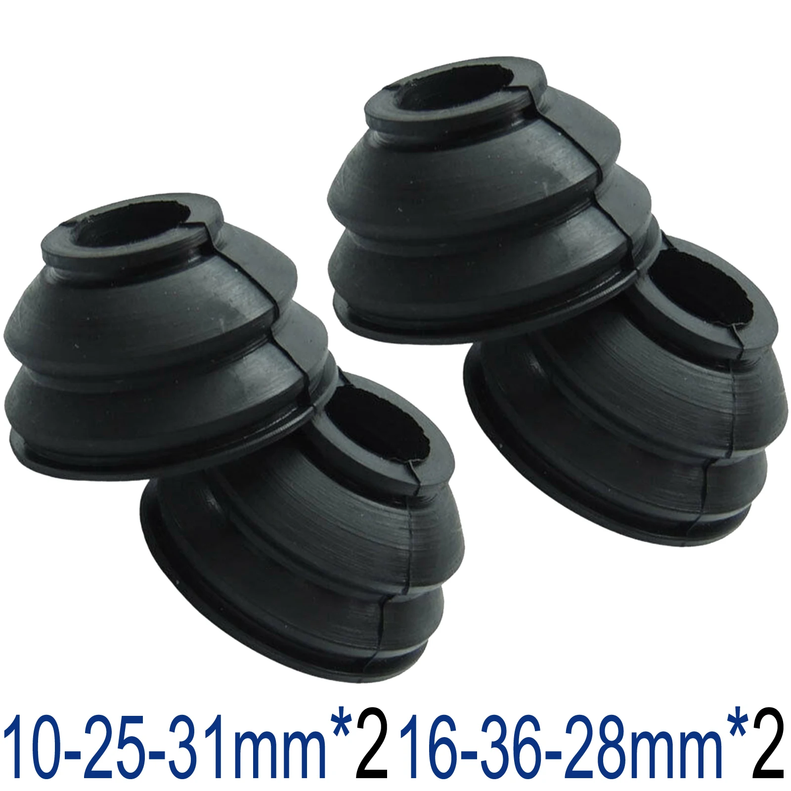 

2x 16-36-28MM + 2Pc 10-25-31MM For Motorcycle ATV Quad Go kart Car Turn To Rod Control Arm Ball Head Joints Dust Covers Protect