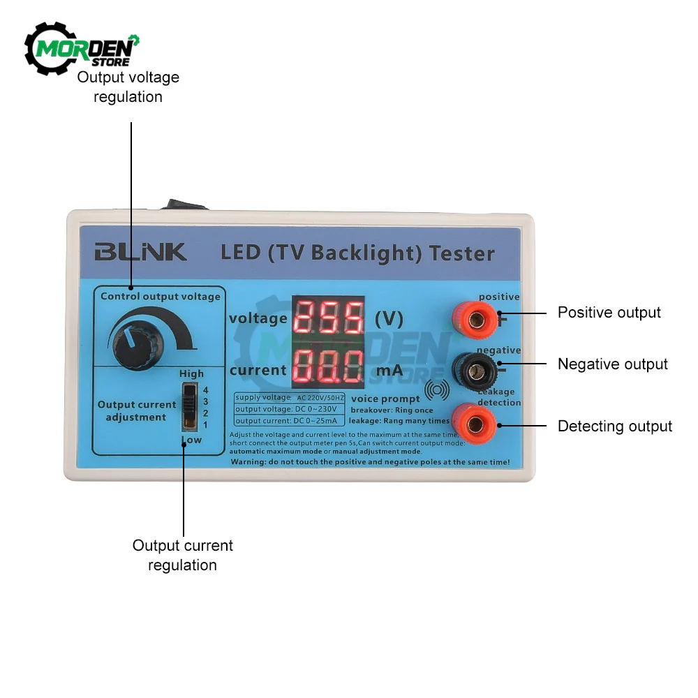 Цифровой светодиодный тестер чипов ламп инструмент технического обслуживания