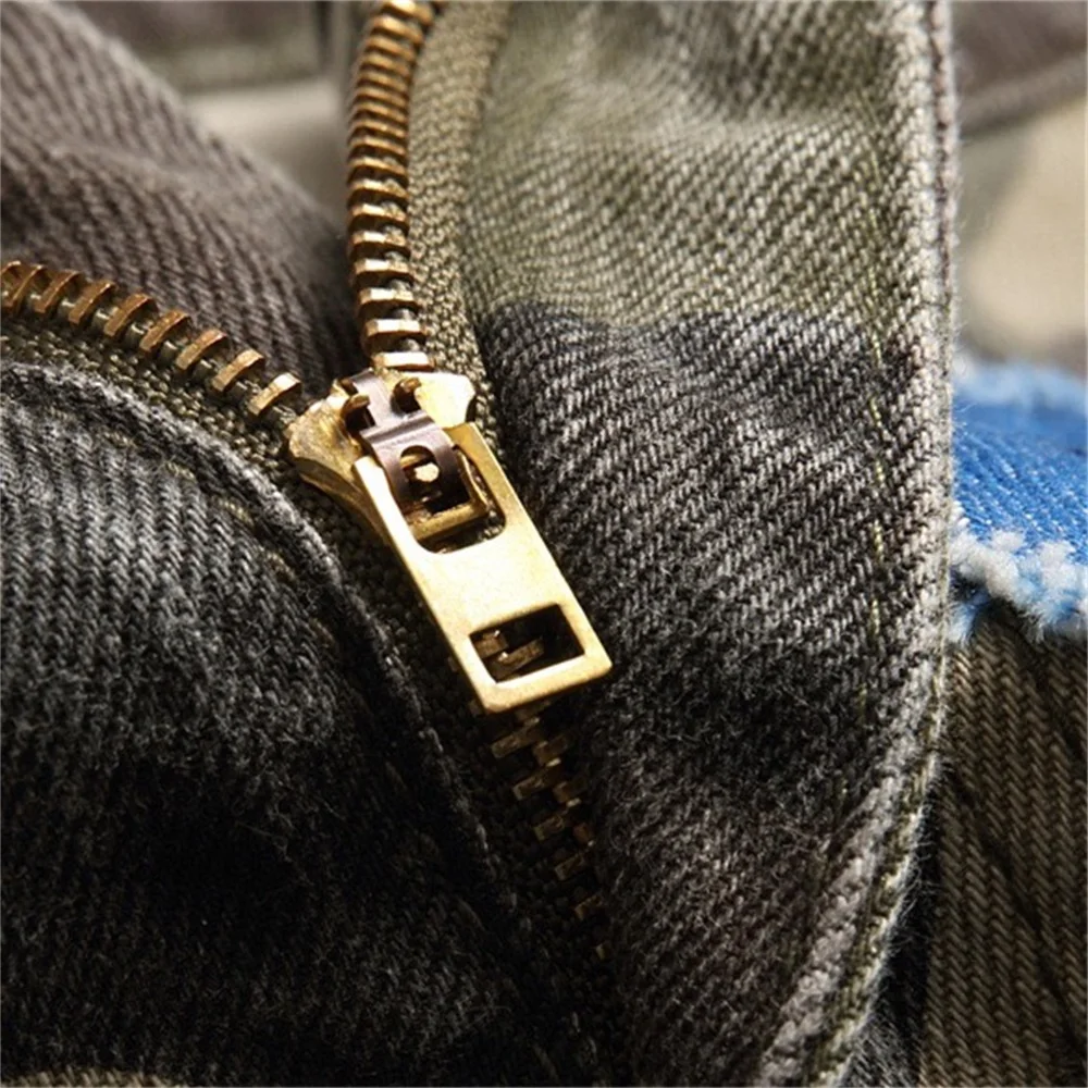 EH·MD® Camouflage Jeans Men's Solid Color Embroidery Appliedcloth Decoration Splash Ink Slim Cotton Stretch Luxury Logo Pants 22