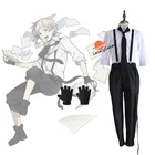 Disfraz de Anime de про собак callejeros Bungou Nakajima atсуши, косплей, peluca corta, camisa con corbata, pantalones, guantes,