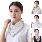 2021 модные маска от солнца с защитой шеи, тонкие летние дышащие покрытие шарфа шифон треугольный шарф на открытом воздухе для верховой езды