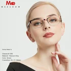 MEESHOW Оправа очков из титанового сплава женские очки Стразы для глаз очки для близорукости очки для зрения оправа 809