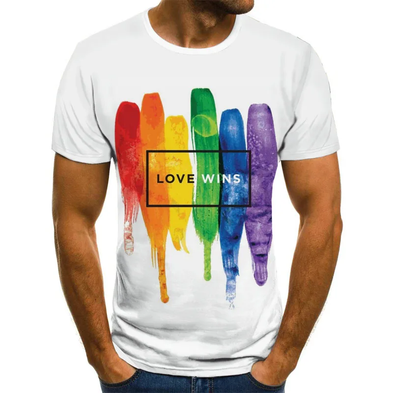 

Fashion new 3D printing mask and graffiti men's casual round neck short sleeve T-shirtMen's 3D sports T-shirts are hot in summer