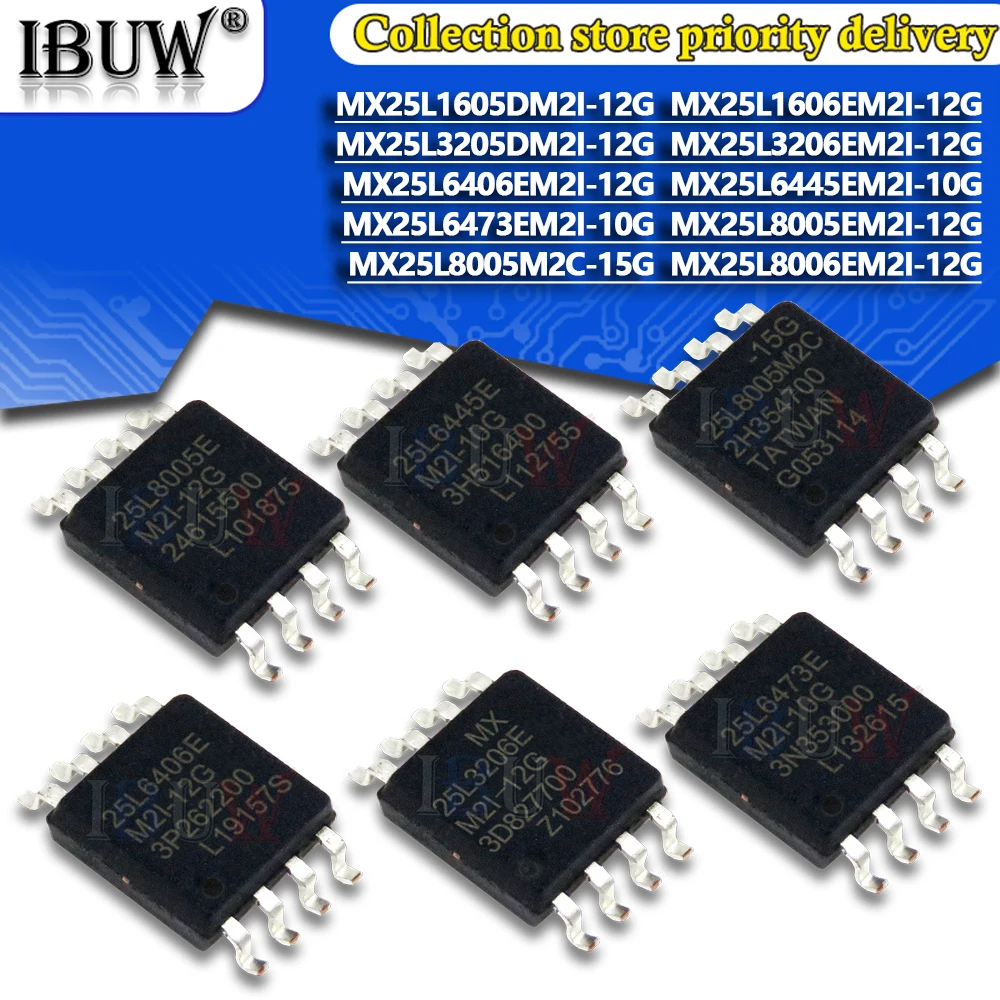 5 шт., Встроенная микросхема памяти MX25L1605D, IC SOP8 SOP MX25L8006EM