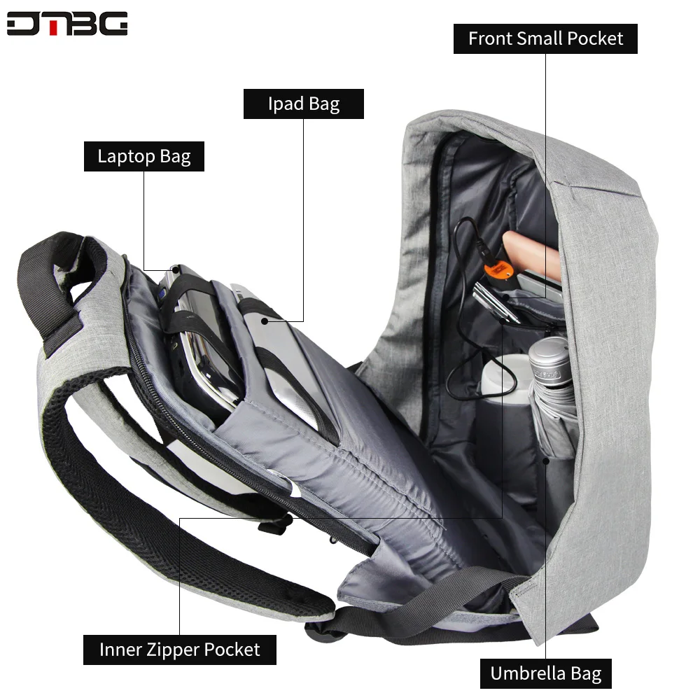DTBG модный рюкзак со светоотражающей полосой многофункциональные дорожные