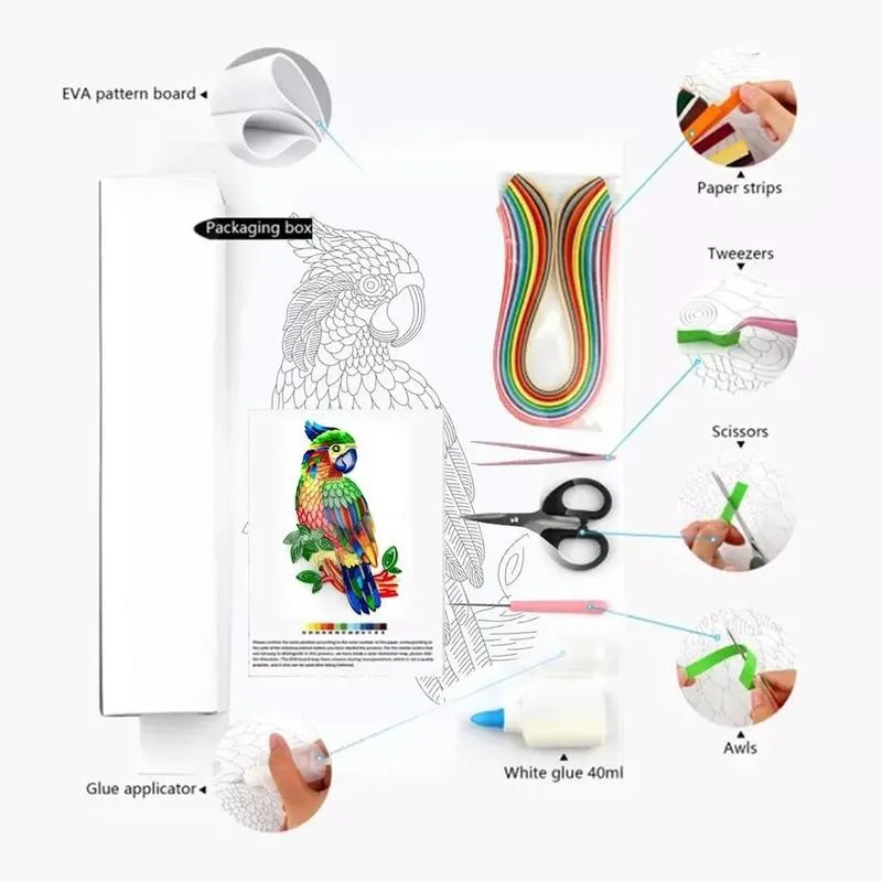 Бумага А4 сделай сам бумага для рисования с попугаями совами набор материалы
