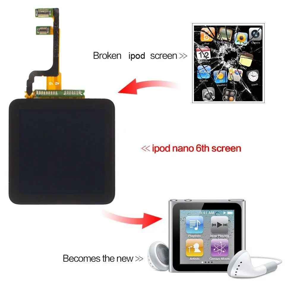 100% протестированный для iPod Nano 6 го ЖК дисплей с аналогичным nano6 отображения