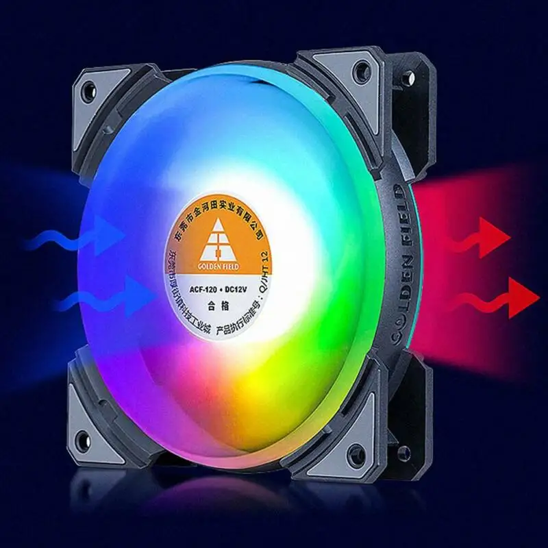 

Cooling Case Fan Cool Fans Colourful Cooler Fits PC Desktop Computer Case Fans