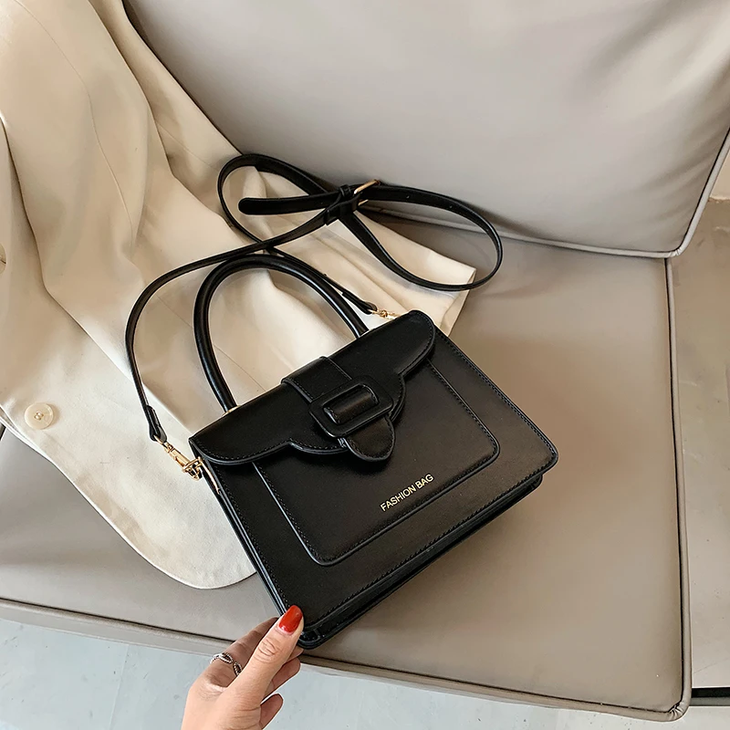 Однотонные сумки через плечо из искусственной кожи для женщин 2020 фирменные в