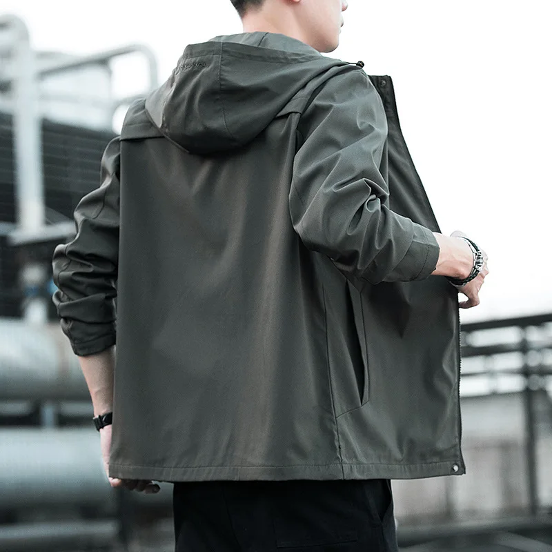 

Fall 2021 men's casual stand collar jacket youth new trend simple casual thin jacket