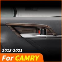 interior modification inner door bowl decoration frame for toyota camry 8th xv70 2018 2019 2020 2021 car accessories