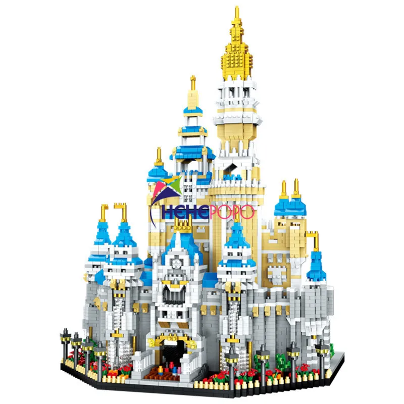 

№ 8028 парк развлечений мировой архитектуры большой замок мечты 3D DIY Мини Алмазные блоки кирпичи игрушки для детей без коробки