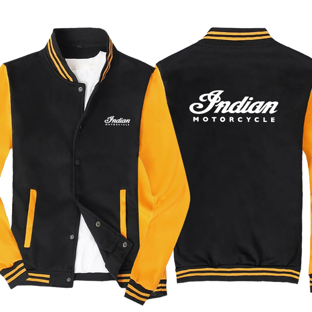 

NEW Fashion Men for Indin Motorcycle Baseball Jacket Mens Sportswear Casual Sweatshirt Hip Hop Harajuku Unisex Uniform