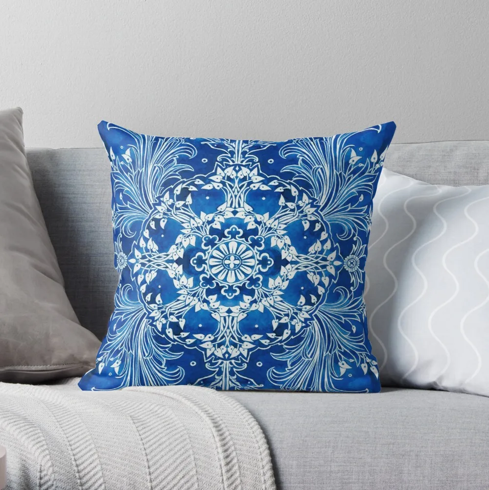 

- Bright blue - Throw Pillow Pillow Case Polyester Home Decora Pillowcases Throw Pillow Case kussensloop almohada poszewka