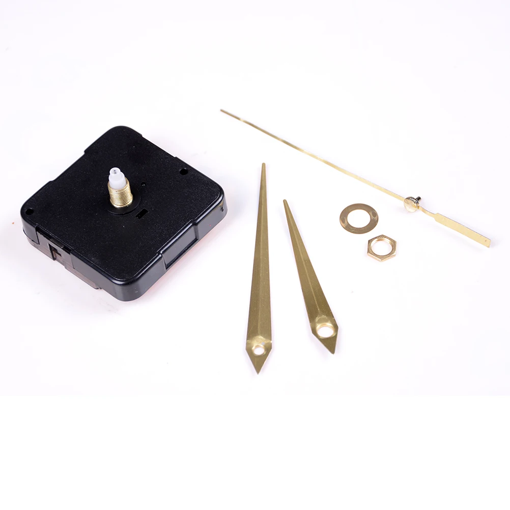 

Бесшумные кварцевые настенные часы, механизм шпинделя, запасные части для самостоятельного ремонта, золотистого цвета