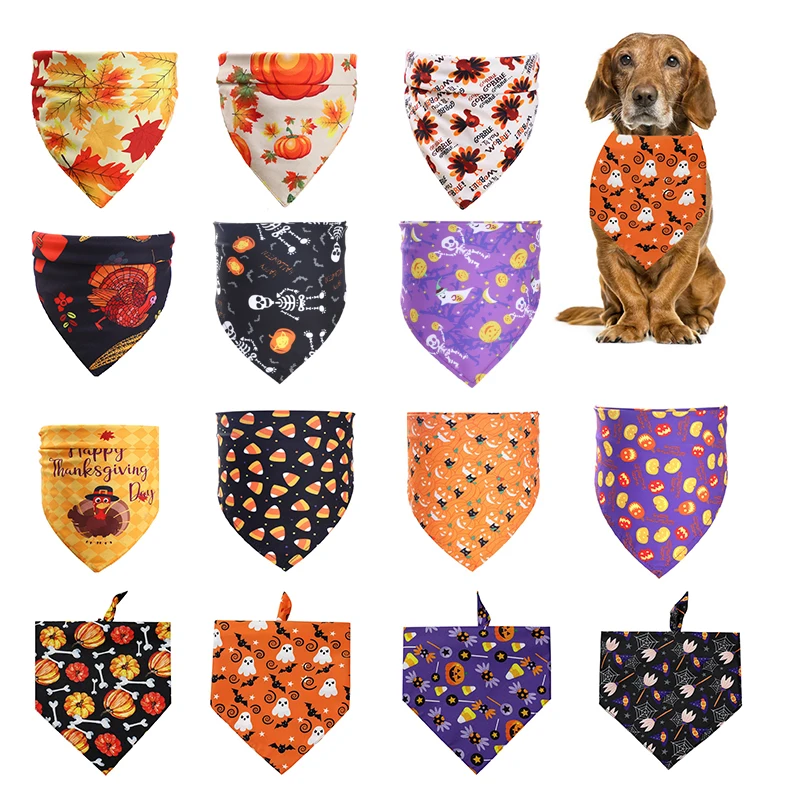 

Pet Cat Dog Bandana Bibs Collar Adjustable Pet Puppy Neckerchief Scarf Waterproof Saliva Towel for Small Medium Large Dog Supply