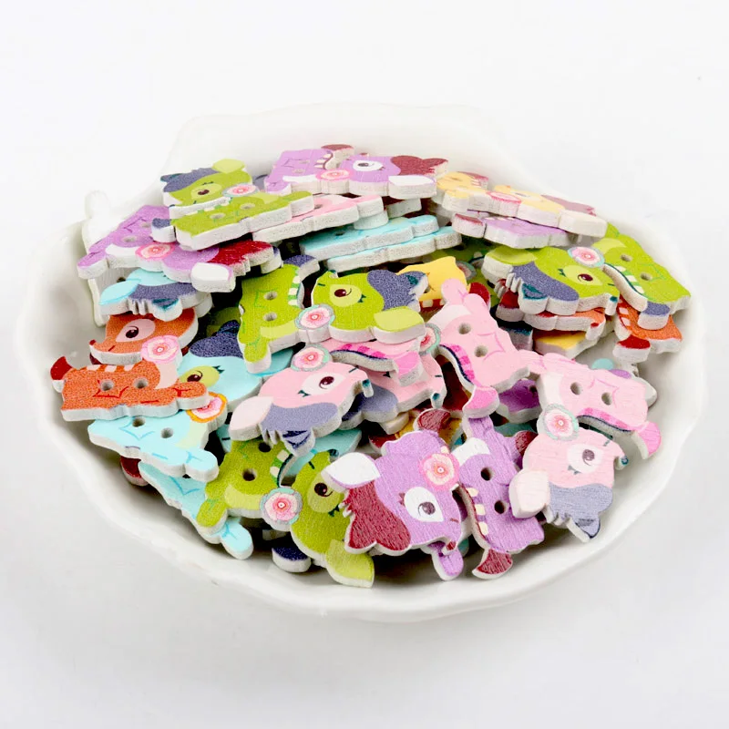 Новинка 2019 деревянные пуговицы для шитья скрапбукинга форма оленя смешанные в