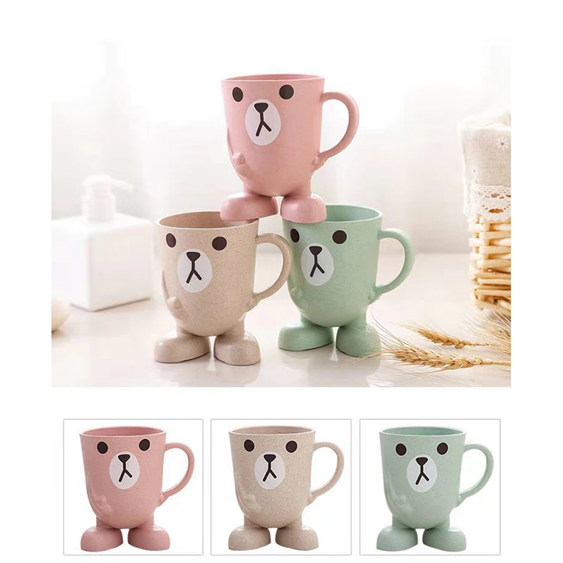 

Baby Cups Drinking Water Brush Teeth Washing Cup Children Infant baby Milk Cup with Handle Breakfast Mug Drink Drop-proof cup