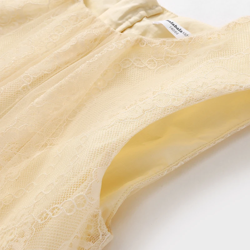 Balabala Girl dress children 2020 summer new clothing big lace sleeveless princess | Детская одежда и обувь