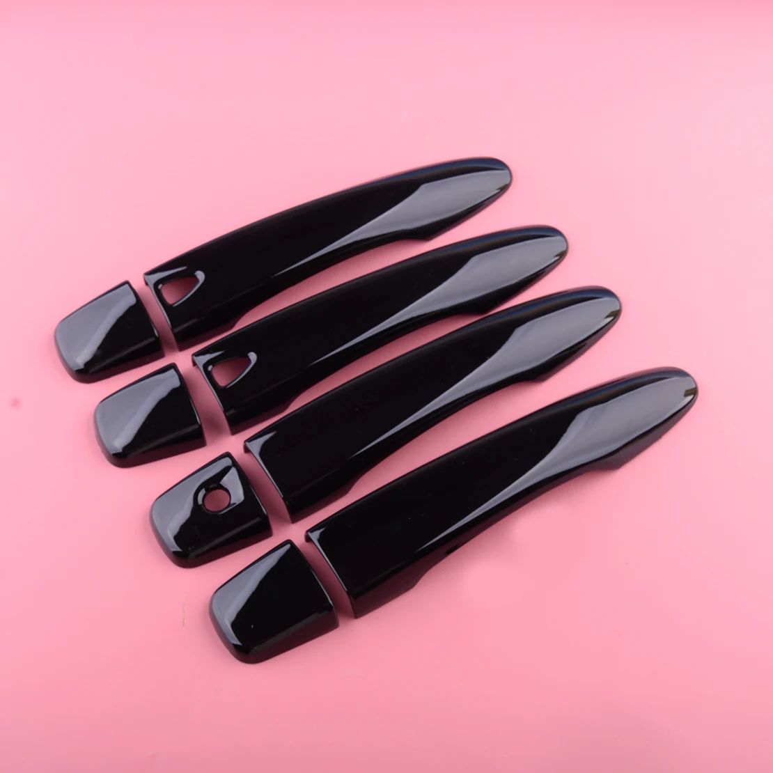 

8 шт./компл. автомобильные наружные смарт-крышки для дверных ручек, отделка из черного АБС-пластика, подходит для Nissan Versa TIIDA X-Trail Maxima Rogue Kicks ...