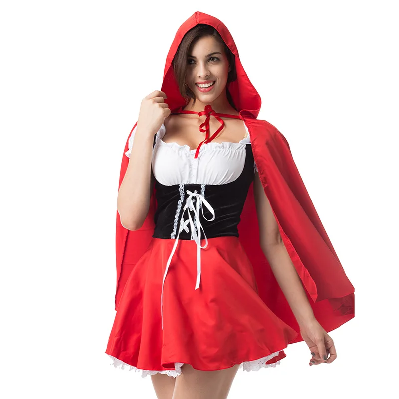 Новый наряд горничной для взрослых Красная Шапочка Платье косплея платье