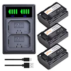 Аккумулятор NP-FZ100 NPFZ100 и новое двойное зарядное устройство USB со светодиодной подсветкой и портом Type-C для камеры Sony Alpha A7III A7R III A9 Alpha 9 A7R3 A6600