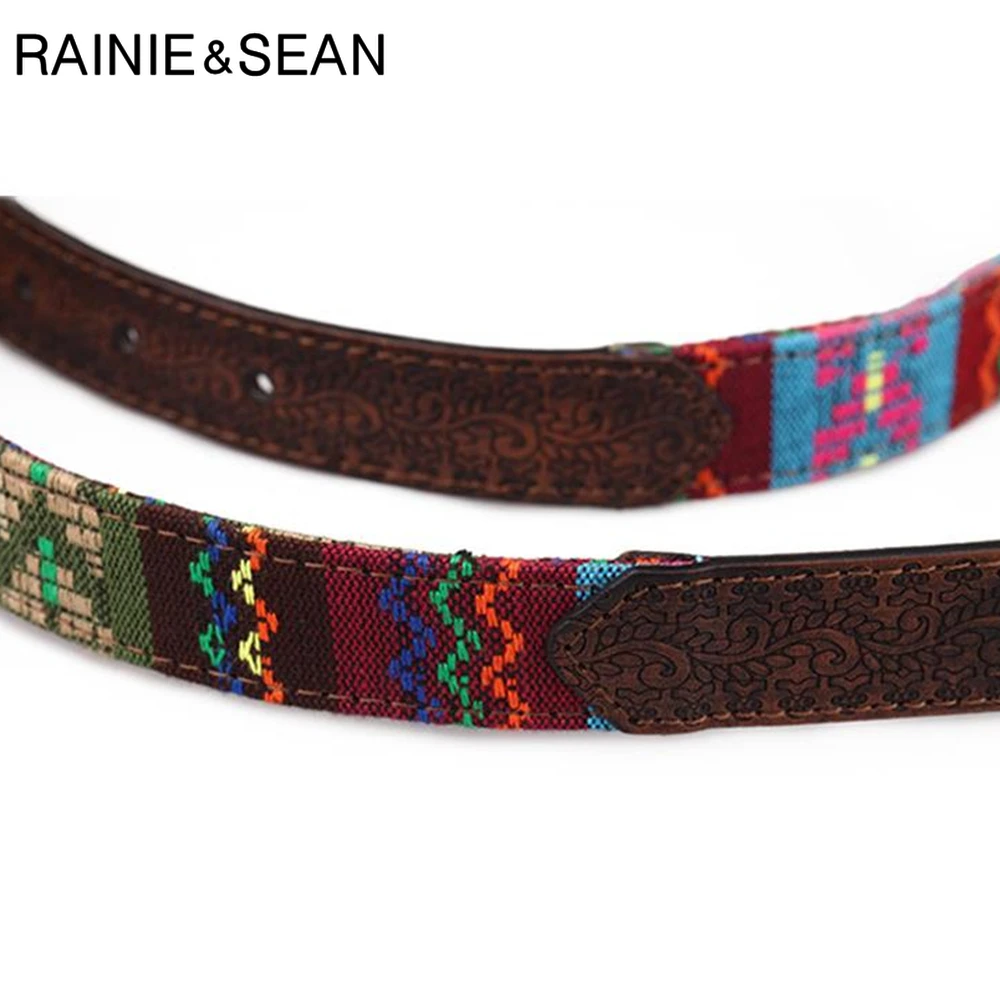 Ремень женский в этническом стиле с цветочной вышивкой|Женские ремни| |