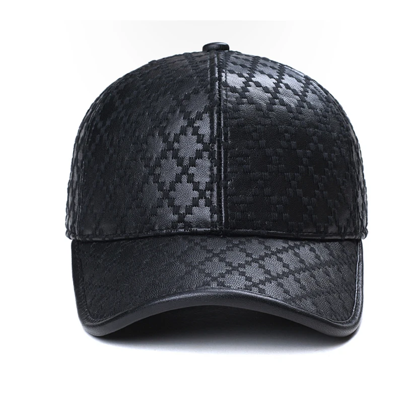 Online Özel Unisex Hakiki Deri Eşkenar Dörtgen Onay Işlemeli Beyzbol şapkası Kadın Retro Rahat Doruğa şapka Erkekler Balıkçılık Trucker Gorras