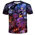 Мультфильм 3D Детская футболка с персонажами из аниме летние Забавные футболки с принтом для мальчиков и девочек стильное джинсовое платье с коротким рукавом в стиле кэжуал 2021 Cool аниме футболка For3-14T для детей