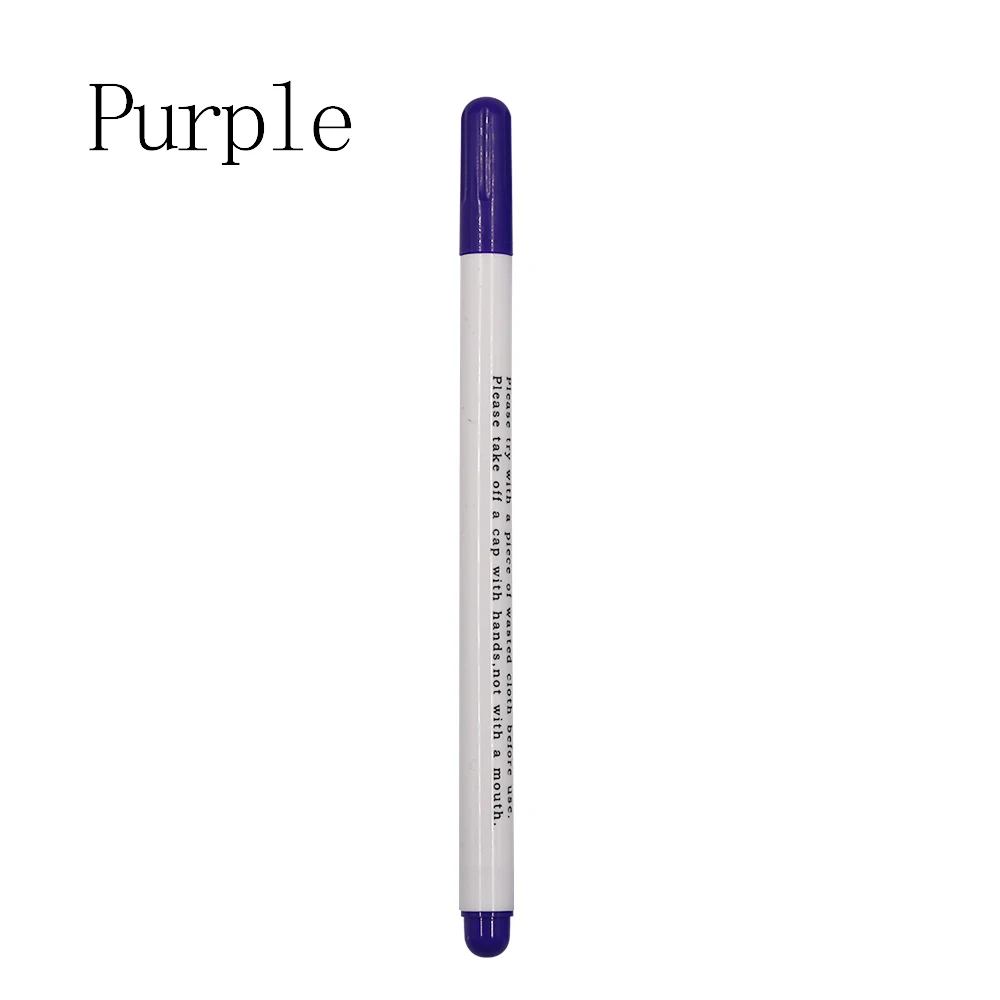 Purple 1 шт. водостираемая ручка маркер для ткани сменный Портной Мел швейные инструменты аксессуары для пошива 4 цвета 15,5 см - Цвет: Purple